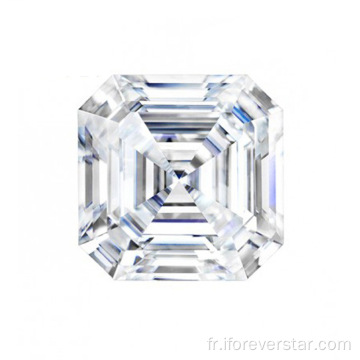 Brilliant d couleur 6 mm asscher coupé Moissanite lâche